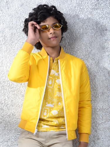 Crimsoune Club Boy's Yellow Reversible Jacket (5-6Y)
