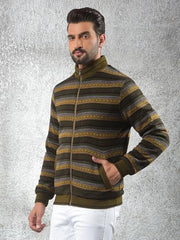 Crimsoune Club Men's Green Jacquard Reversible Jacket (M)