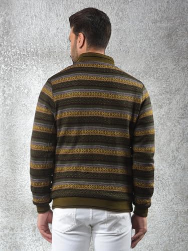 Crimsoune Club Men's Green Jacquard Reversible Jacket (M)