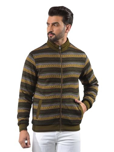 Crimsoune Club Men's Green Jacquard Reversible Jacket (M)