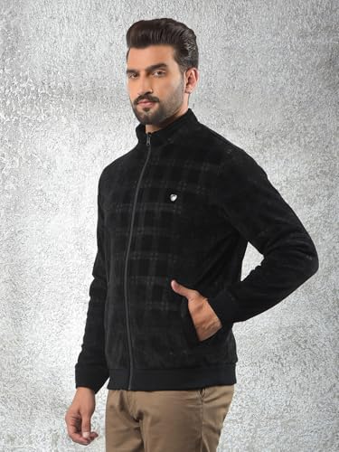 Crimsoune Club Men's Black Jacquard Reversible Jacket