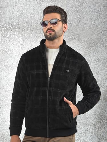 Crimsoune Club Men's Black Jacquard Reversible Jacket