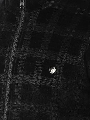 Crimsoune Club Men's Black Jacquard Reversible Jacket