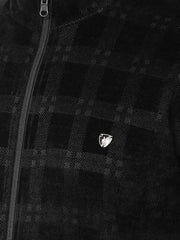 Crimsoune Club Men's Black Jacquard Reversible Jacket