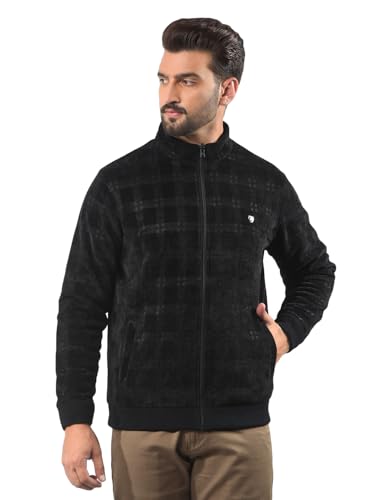 Crimsoune Club Men's Black Jacquard Reversible Jacket