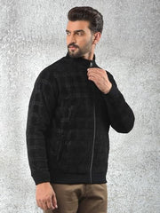 Crimsoune Club Men's Black Jacquard Reversible Jacket