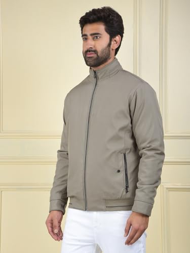 Crimsoune Club Men's Beige Printed Puffer Jacket (M)