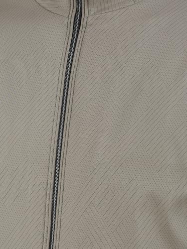 Crimsoune Club Men's Beige Printed Puffer Jacket (M)