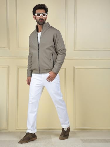 Crimsoune Club Men's Beige Printed Puffer Jacket (M)