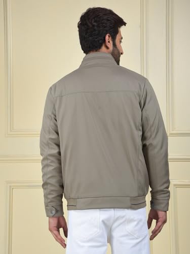 Crimsoune Club Men's Beige Printed Puffer Jacket (M)