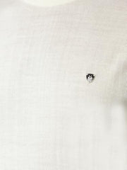 Crimsoune Club Men's Off White High-Neck Knitted Sweater (M)