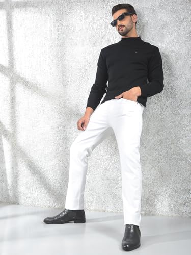 Crimsoune Club Men's Black High-Neck Knitted Sweater (XXL)