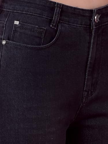 Crimsoune Club Women's Classic Black Straight Leg Denim Jeans (34)