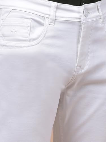 Crimsoune Club Men's White Straight Jeans (34)