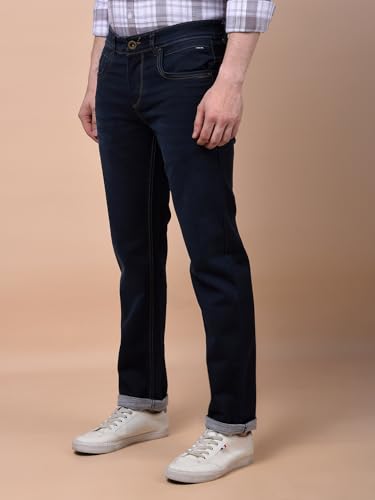 Crimsoune Club Men's Navy Blue Straight Jeans (34)