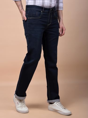 Crimsoune Club Men's Navy Blue Straight Jeans (34)