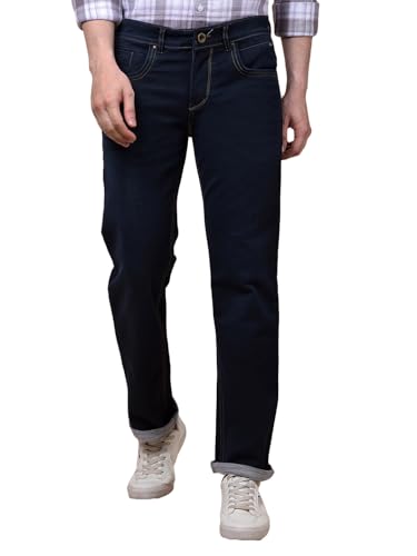 Crimsoune Club Men's Navy Blue Straight Jeans (34)