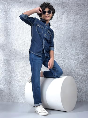 Crimsoune Club Boy's Navy Blue Straight Jeans (5-6Y)