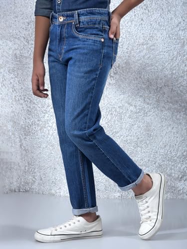 Crimsoune Club Boy's Navy Blue Straight Jeans (5-6Y)