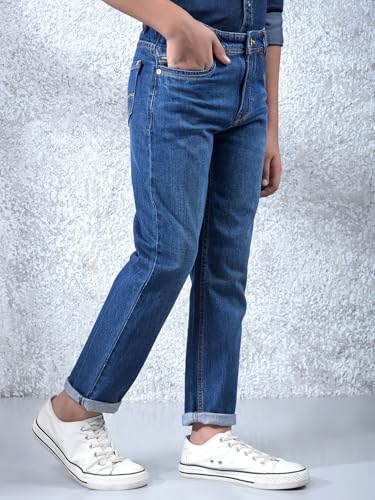 Crimsoune Club Boy's Navy Blue Straight Jeans (5-6Y)