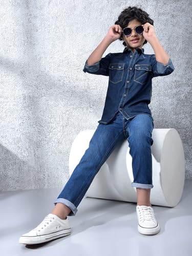 Crimsoune Club Boy's Navy Blue Straight Jeans (5-6Y)