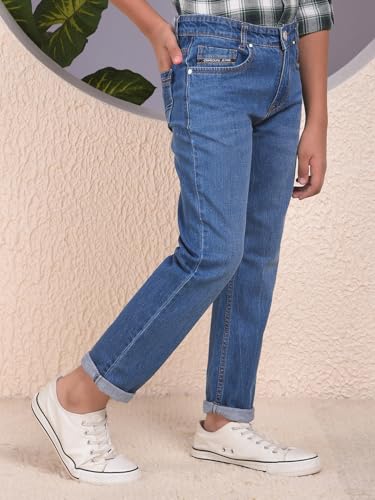 Crimsoune Club Boy's Navy Blue Straight Jeans (7-8Y)