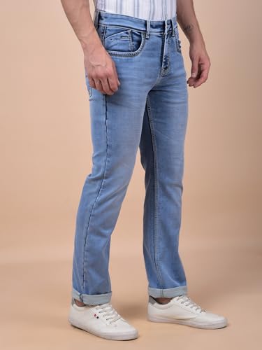 Crimsoune Club Men's Blue Straight Jeans (34)