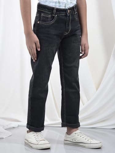 Crimsoune Club Boy's Black Baggy Jeans (9-10Y)
