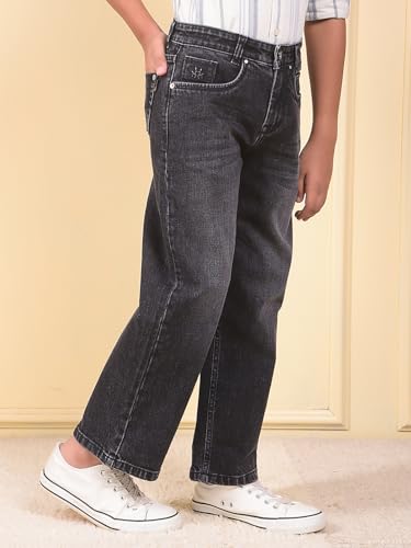 Crimsoune Club Boy's Black Baggy Jeans (9-10Y)