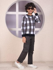 Crimsoune Club Boy's Multi-Color Jacquard Sweater (5-6Y)