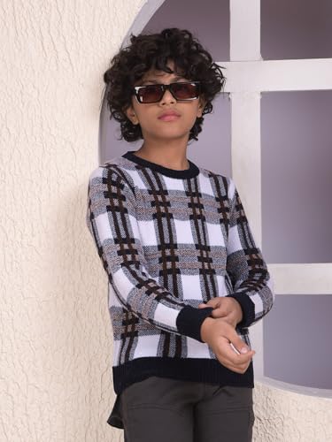 Crimsoune Club Boy's Multi-Color Jacquard Sweater (5-6Y)