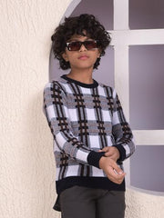 Crimsoune Club Boy's Multi-Color Jacquard Sweater (5-6Y)
