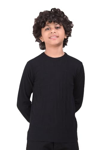 Crimsoune Club Boy's Black Jacquard Sweater (5-6Y)