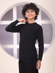 Crimsoune Club Boy's Black Jacquard Sweater (5-6Y)