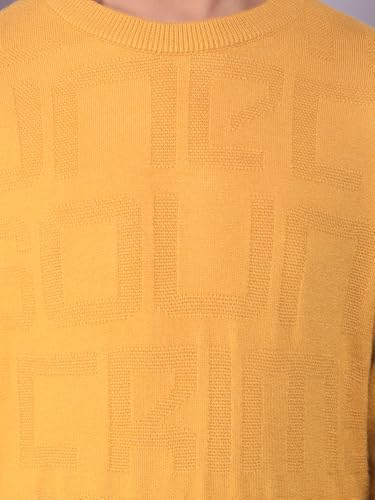 Crimsoune Club Boy's Mustard Jacquard Sweater (5-6Y)