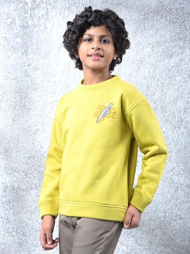 Crimsoune Club Boy's Green Oversize Sweatshirt (13-14Y)