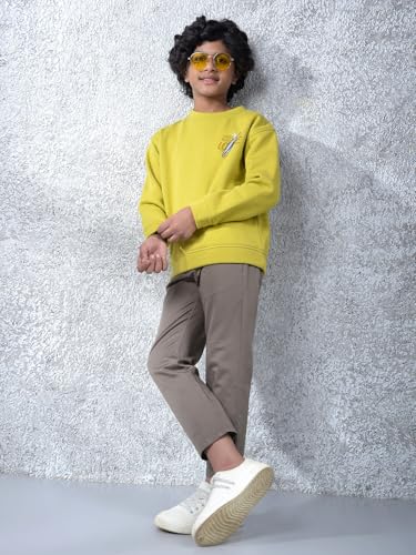 Crimsoune Club Boy's Green Oversize Sweatshirt (13-14Y)