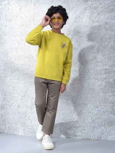 Crimsoune Club Boy's Green Oversize Sweatshirt (13-14Y)