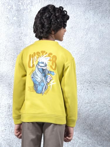 Crimsoune Club Boy's Green Oversize Sweatshirt (13-14Y)