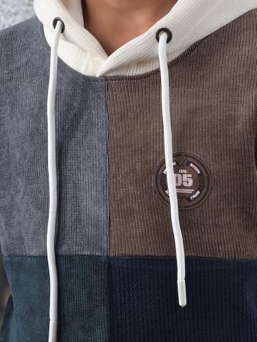 Crimsoune Club Boy's Color-Block Hooded Neck Sweatshirt (11-12Y)