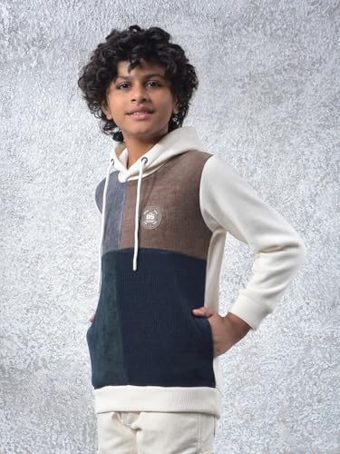 Crimsoune Club Boy's Color-Block Hooded Neck Sweatshirt (11-12Y)