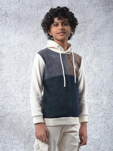 Crimsoune Club Boy's Color-Block Hooded Neck Sweatshirt (11-12Y)