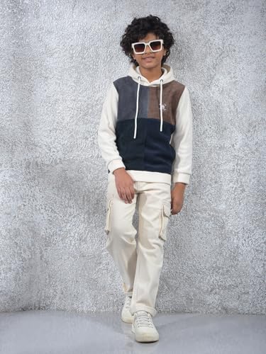 Crimsoune Club Boy's Color-Block Hooded Neck Sweatshirt (11-12Y)