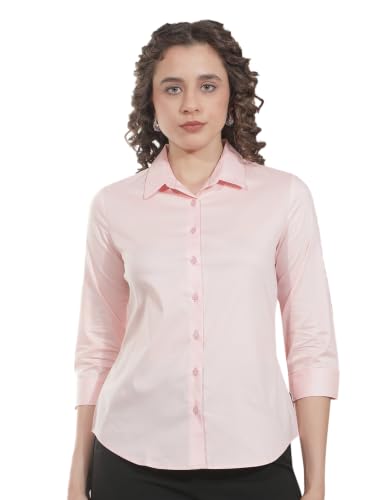 Crimsoune Club Women's Soft Peach Semi-Formal Shirt