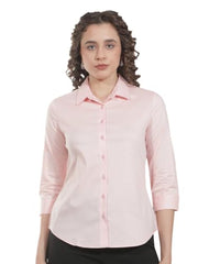 Crimsoune Club Women's Soft Peach Semi-Formal Shirt