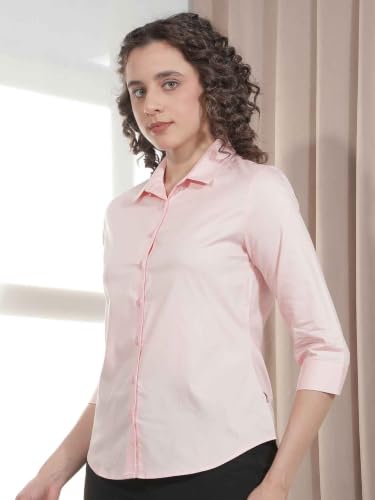 Crimsoune Club Women's Soft Peach Semi-Formal Shirt