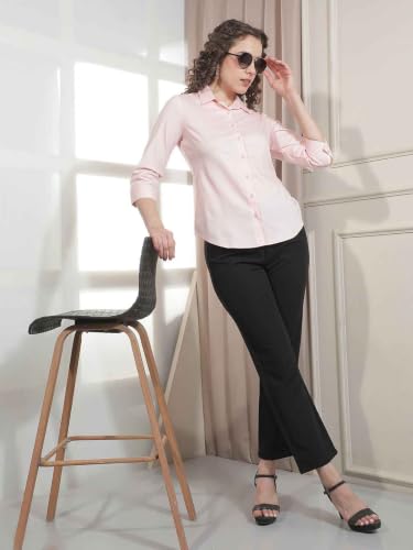 Crimsoune Club Women's Soft Peach Semi-Formal Shirt