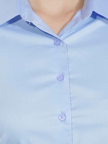 Crimsoune Club Women's Bright Azure Sky Blue Casual Shirt