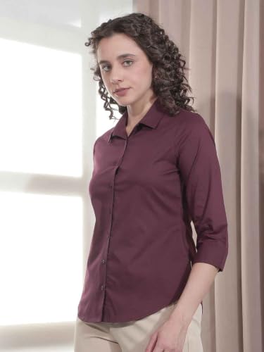 Crimsoune Club Women's Rich Maroon Tailored Smart Shirt