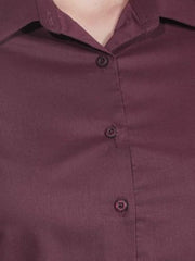 Crimsoune Club Women's Rich Maroon Tailored Smart Shirt
